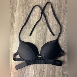 Victoria’s Secret Black Cage Push-Up Padded Bikini Top 34A